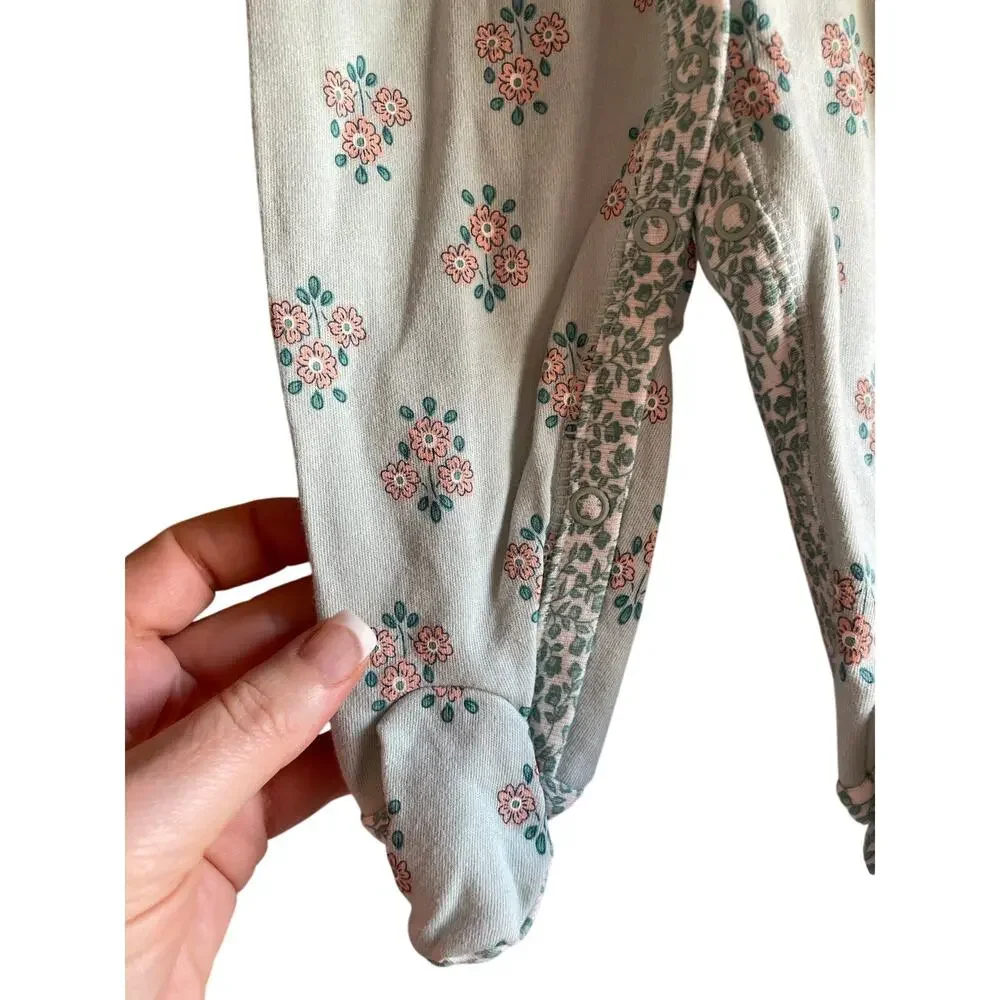 NWT! Baby Girl Mint Green Floral Onesie 3 Months
